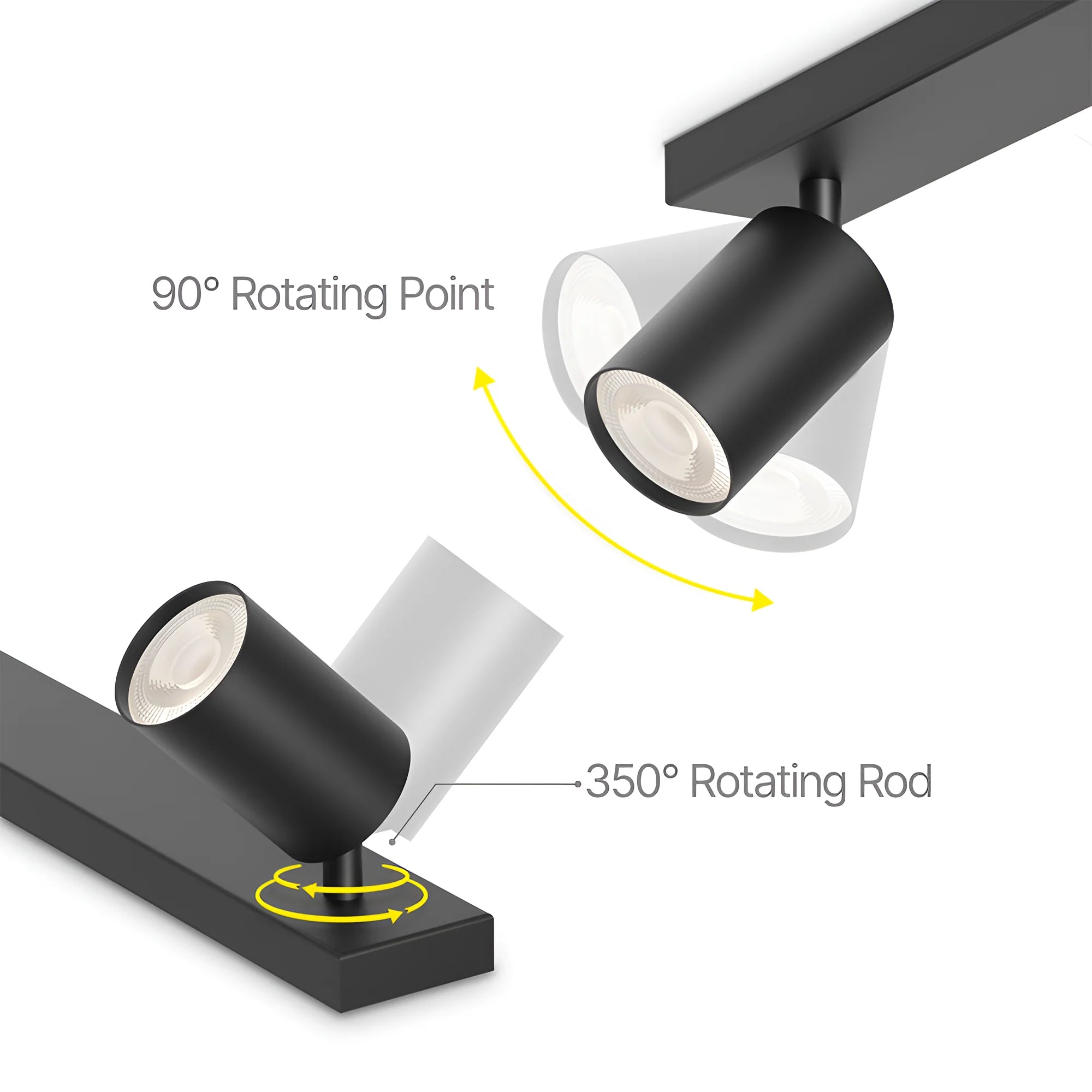 LED Deckenspot 4-flammig Schwarz | Moderne Spotleuchte – Bild 4