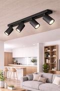 LED Deckenspot 4-flammig Schwarz | Moderne Spotleuchte