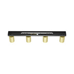 LED Deckenspot 4-flammig Gold | Schwenkbare Spotleuchte – Maßzeichnung