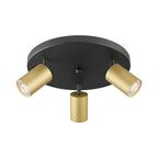 Runder LED Deckenspot 3-flammig Gold | Spotleuchte – Bild 2