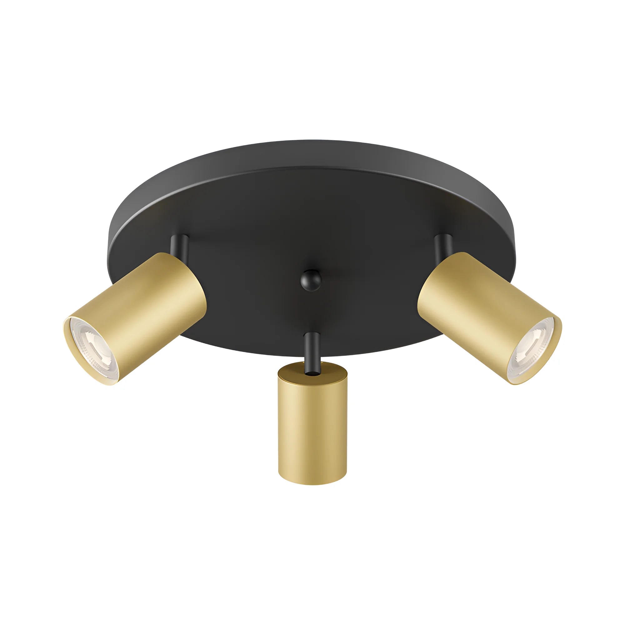 Runder LED Deckenspot 3-flammig Gold | Spotleuchte – Bild 2