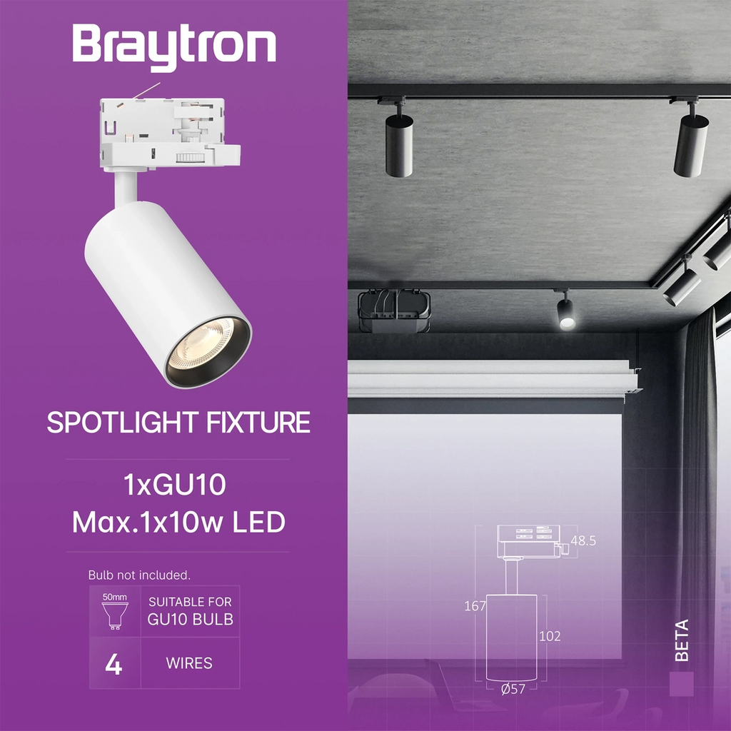 3-Phasen GU10 LED Schienenstrahler Weiß – Flexibel & Präzise – Bild 2