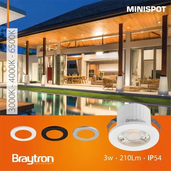 LED Minispot 3W IP54 6500K mit 3 Blenden 230V – Bild 12