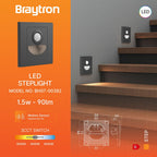 Braytron 1,5W LED Treppenlicht mit Bewegungsmelder – 3CCT, 90 lm, IP20 – Bild 8