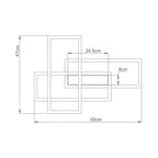 Braytron LED Deckenleuchte dimmbar mit Fernbedienung & 3CCT 3000–6500K – Maßzeichnung