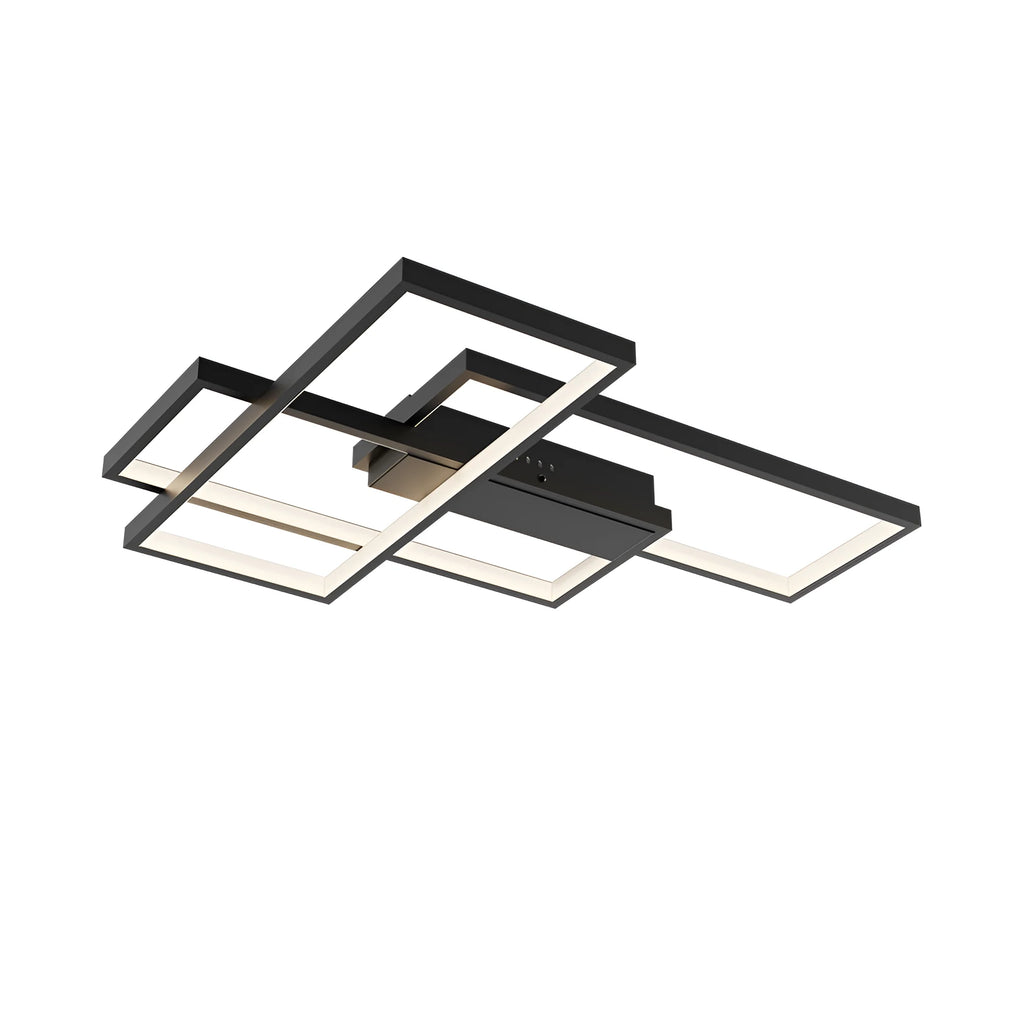 LED Deckenleuchte 65W 3CCT dimmbar Fernbedienung Schwarz – Bild 3
