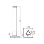 Braytron RGBW LED Stehleuchte 154 cm 8W dimmbar mit App & Fernbedienung Weiß – Bild 5