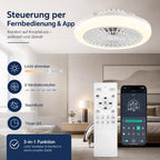 LED Deckenventilator mit Licht 40W 3200lm 3CCT App Steuerung Weiß – Bild 12