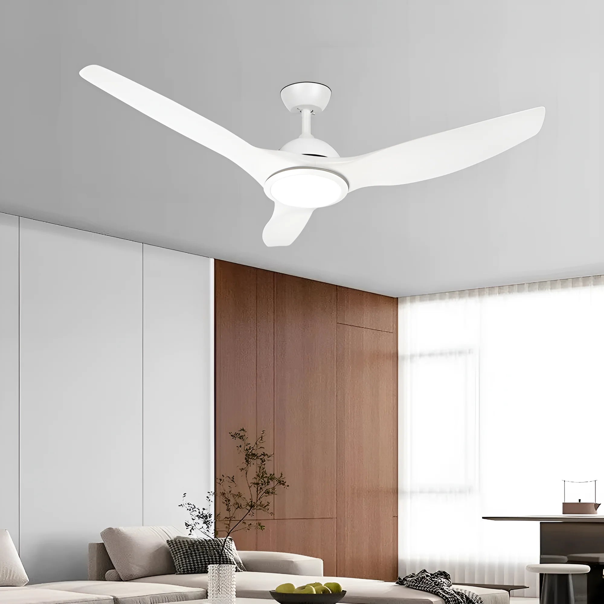 LED Deckenventilator 132cm mit Licht 2280lm 3CCT Weiß