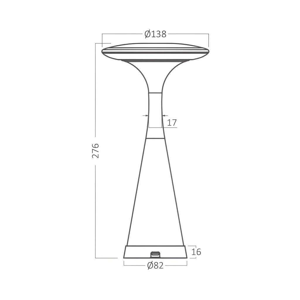 LED Akku Tischlampe weiß dimmbar IP44 USB | Purplelights – Bild 5
