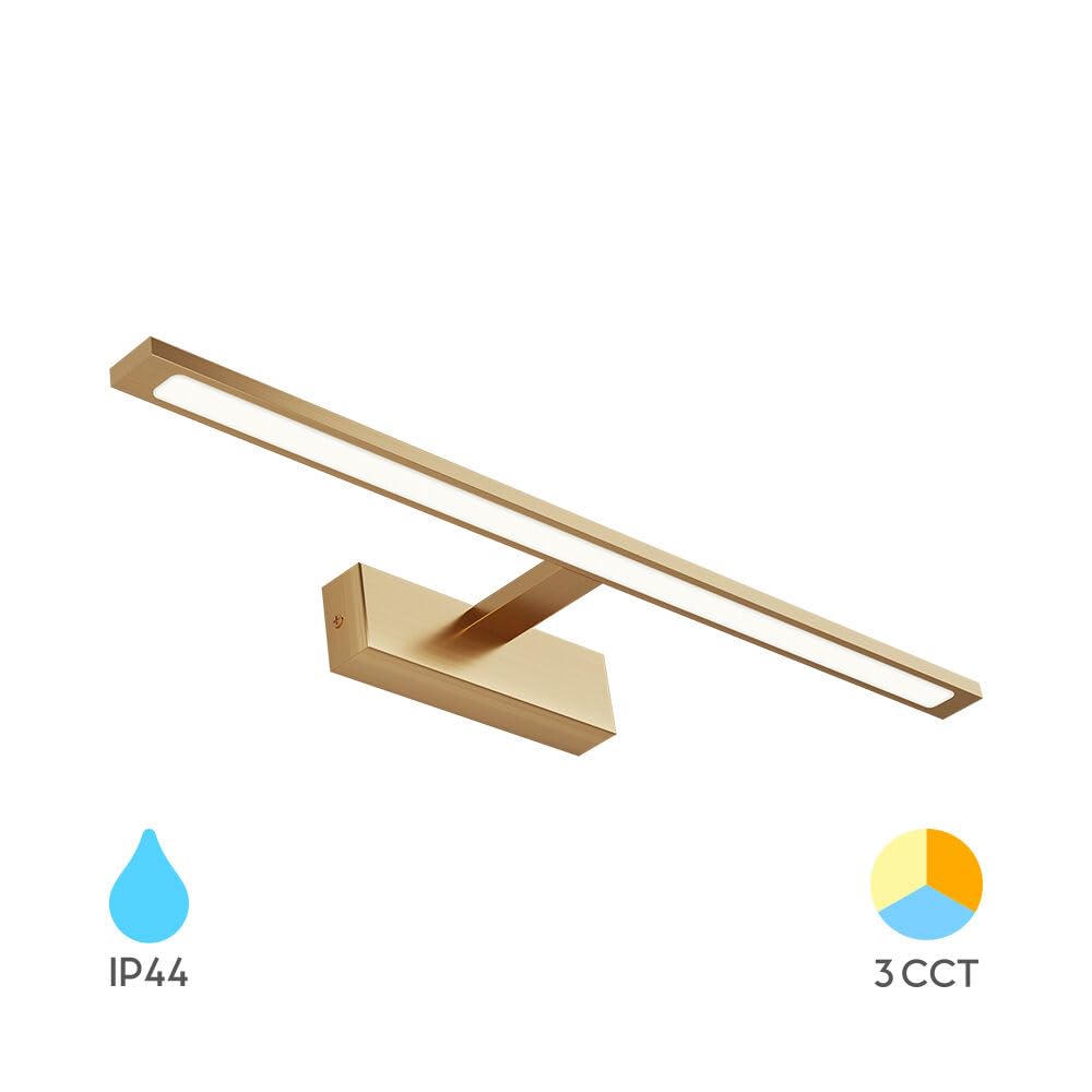 Braytron gold LED Spiegelleuchte 12W – 600 mm, 3CCT, IP44 für Bad – Bild 2