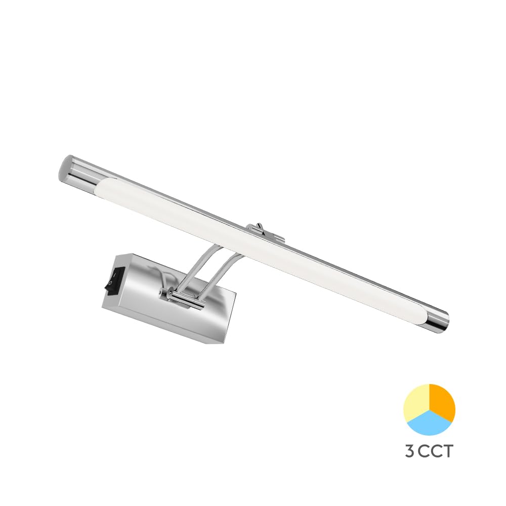 LED Spiegelleuchte Chrom 8W 40cm – Bilderleuchte 700lm – Bild 11