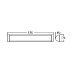BRY-PROLINE-PS-18W-0.6MT-PLS-4000K-LED WALL LIGHT – Maßzeichnung