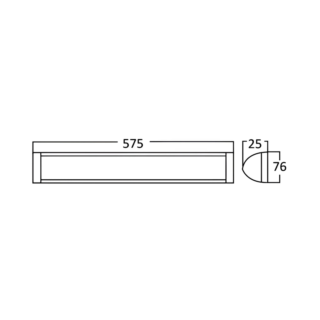 BRY-PROLINE-PS-18W-0.6MT-PLS-6500K-LED WALL LIGHT – Maßzeichnung