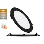 LED Einbaupanel 12W Ultraslim – 3CCT dimmbar Ø170mm IP40 in schwarz