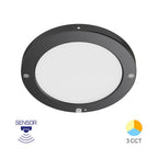 LED Deckenleuchte 20W schwarz mit Bewegungsmelder – 3in1 CCT rund
