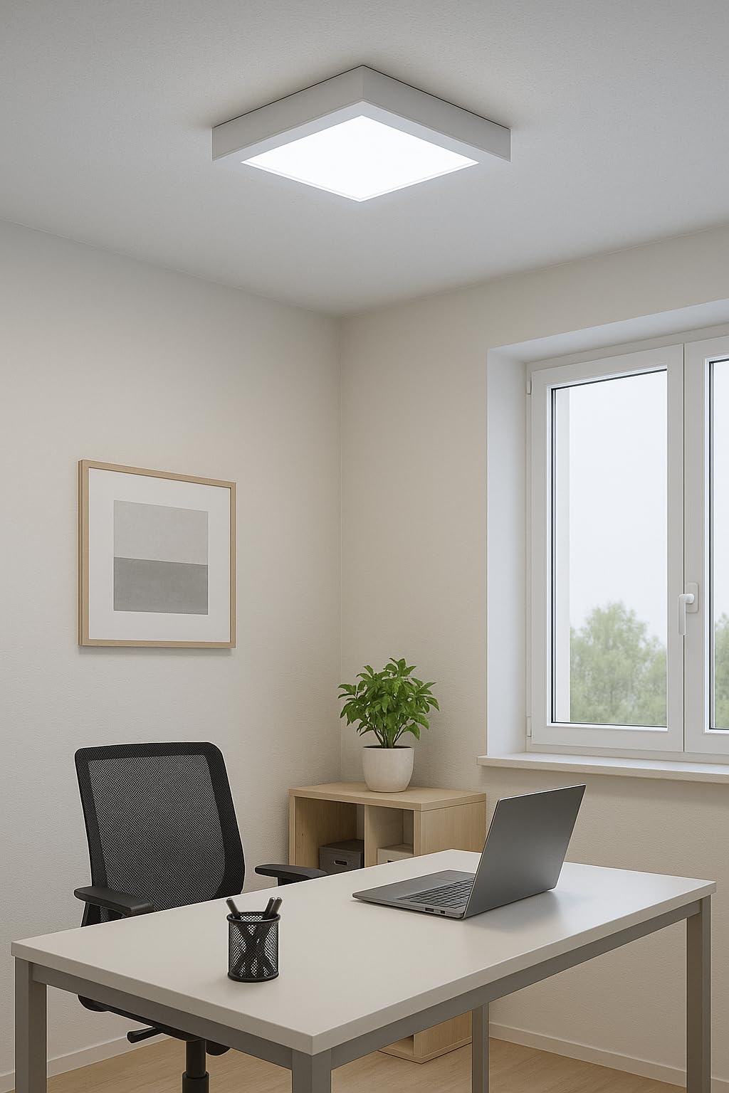 LED Deckenlampe 18W Eckig – Flache Deckenleuchte für Flur, Wohnzimmer – Bild 10