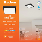 LED Panel Deckenleuchte 20W – Flache eckige Lampe für Wohnräume – Bild 2