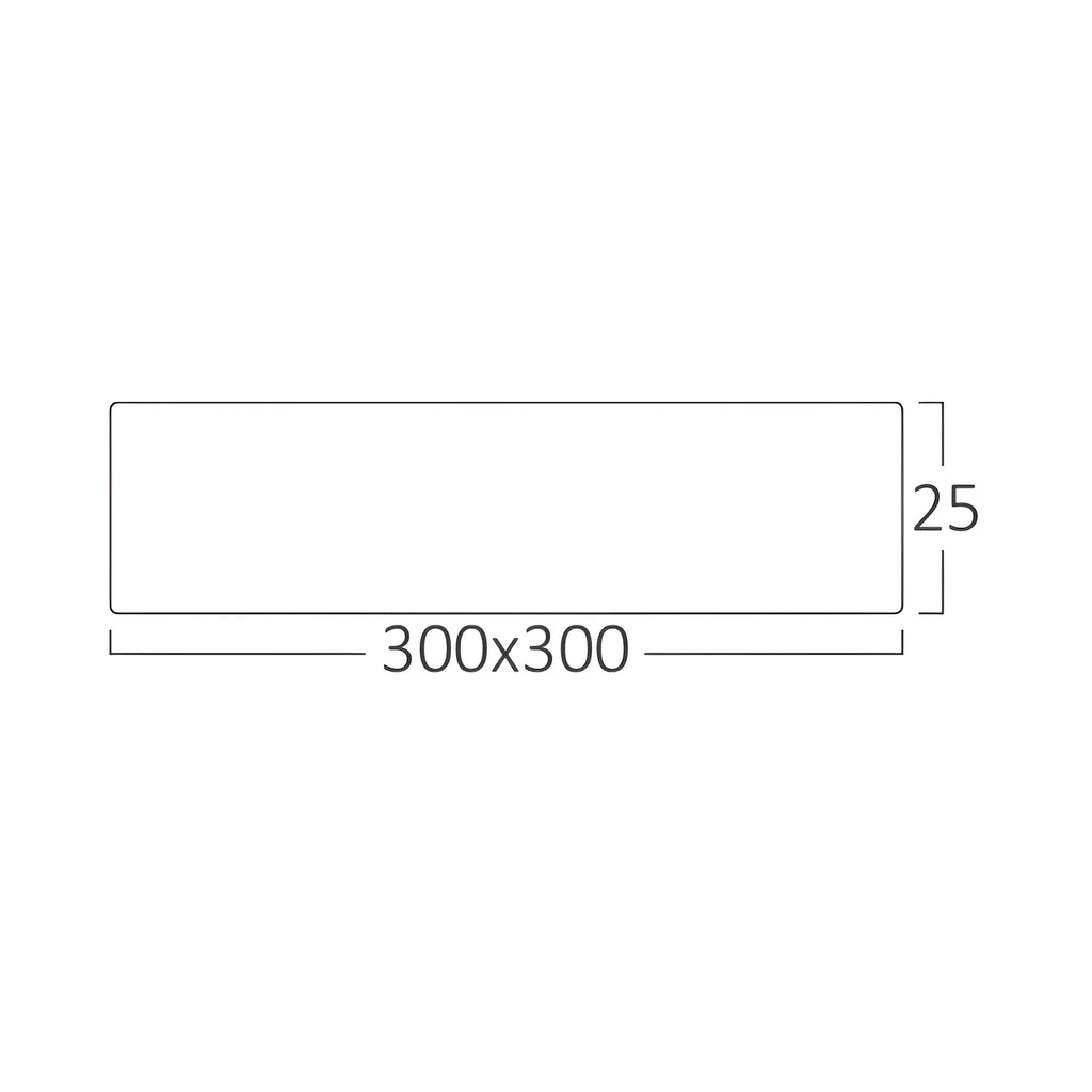 LED-Deckenleuchte eckig 26 W 30×30 cm 3 Lichtfarben, Weiß – Maßzeichnung