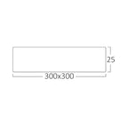 LED-Deckenleuchte eckig 26 W 30×30 cm 3 Lichtfarben, Weiß – Maßzeichnung