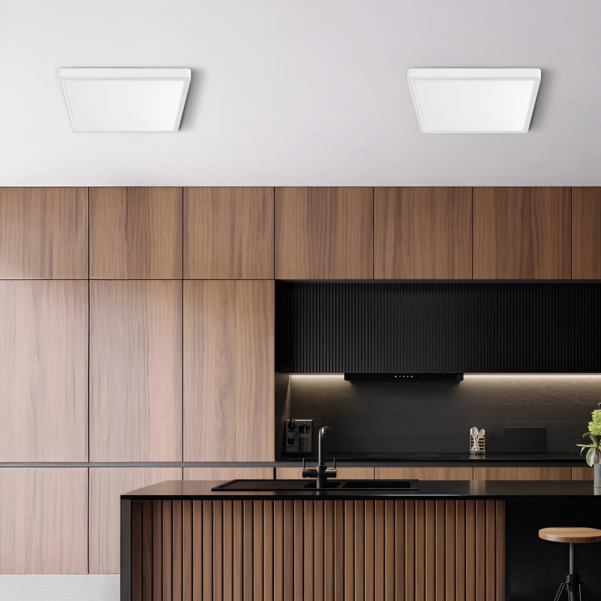 LED-Deckenleuchte eckig 36 W 40×40 cm 3 Lichtfarben, Weiß – Bild 2