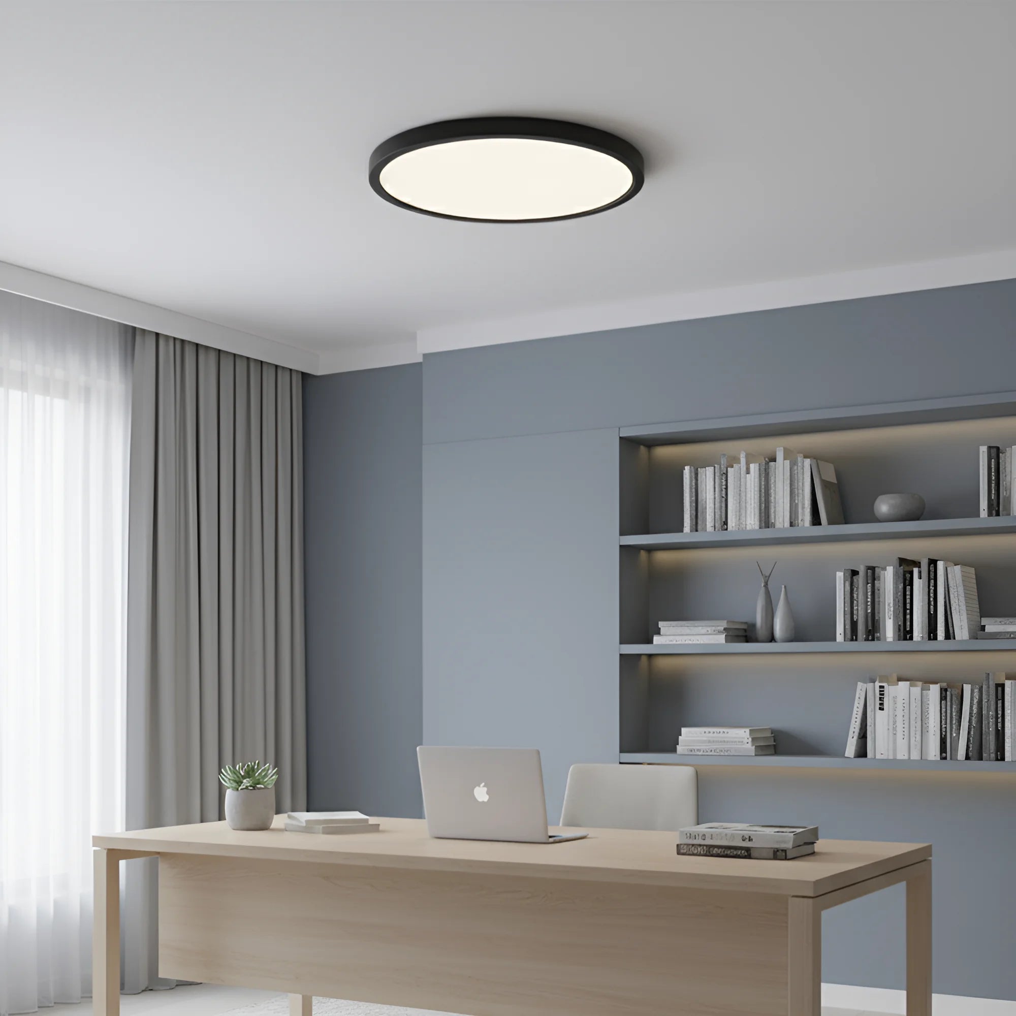 LED-Deckenleuchte rund 25 W Ø300 mm 5 Lichtfarben, Schwarz – Bild 2