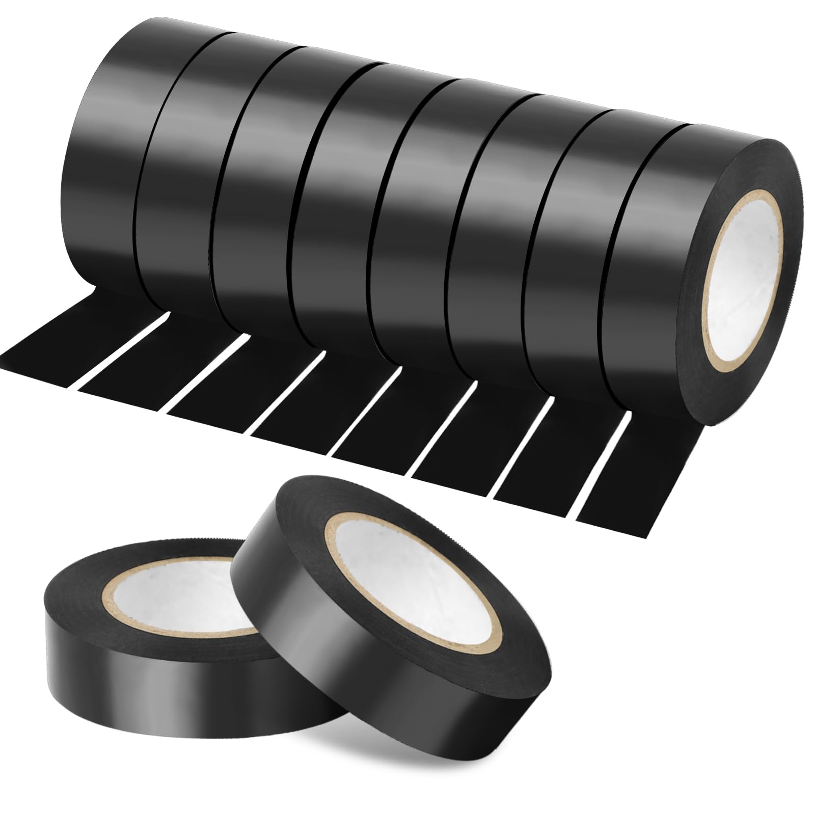 Braytron Isolierband Schwarz 19x18m – PVC Elektroband 10er Set – Bild 3