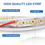 Braytron LED Streifen 10m 24V – 240 LED/m, 3000K Warmweiß Rolle – Bild 3
