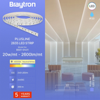 Braytron LED Streifen 10 Meter Rolle 24V –Extrem Hell 20W/m –240 LED/m –2600lm/m –CRI80 –13.000 Lumen – selbstklebend 3M – LED Strip Band IP20 – 3000K / 4000K / 6500K (5 Jahre Garantie) (Neutralweiß 4.000K) – Bild 3