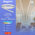 Braytron LED Streifen 10 Meter Rolle 24V –Extrem Hell 20W/m –240 LED/m –2600lm/m –CRI80 –13.000 Lumen – selbstklebend 3M – LED Strip Band IP20 – 3000K / 4000K / 6500K (5 Jahre Garantie) (Kaltweiß 6.500K) – Bild 3
