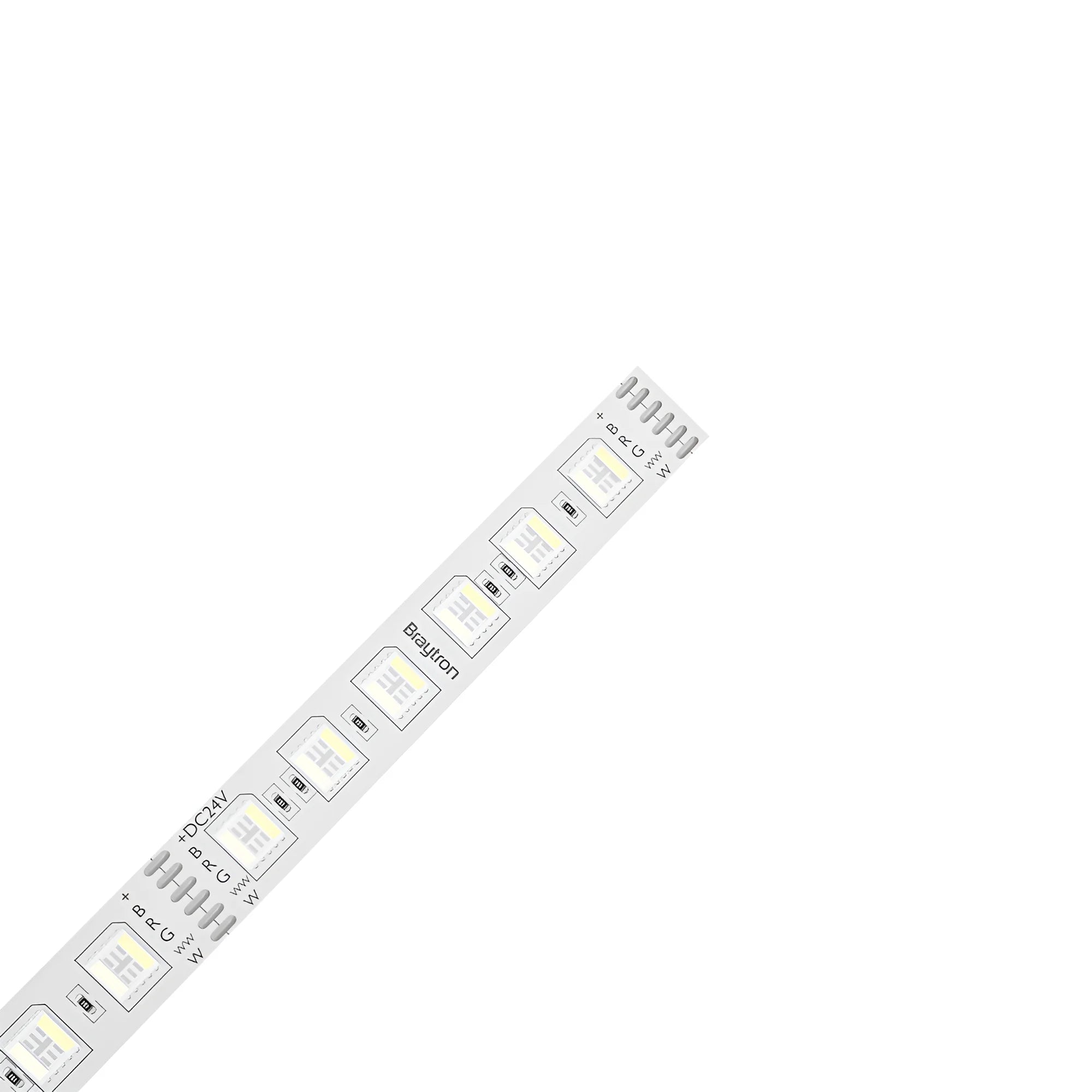 Braytron LED Streifen RGBW+CW 24V 10m IP20 selbstklebend – Maßzeichnung