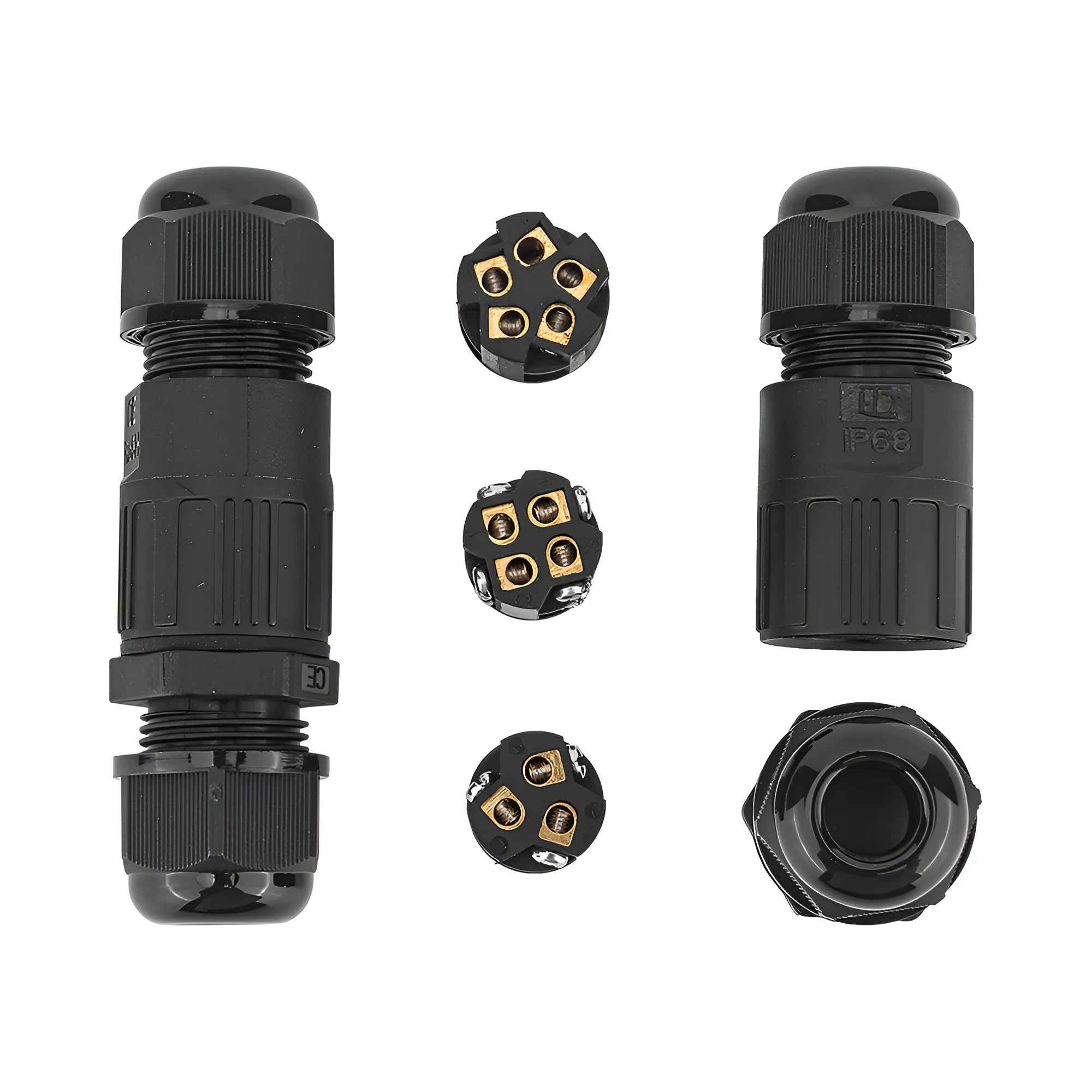 Braytron Kabelverbinder-Muffe 3-polig IP67 wasserdicht – Ø25 mm – Maßzeichnung