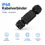 Braytron Kabelverbinder-Muffe 3-polig IP67 wasserdicht – Ø25 mm