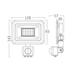 LED Strahler mit Bewegungsmelder Außen Garage Garten superhell Lampe 20W IP54 6500K – Bild 9