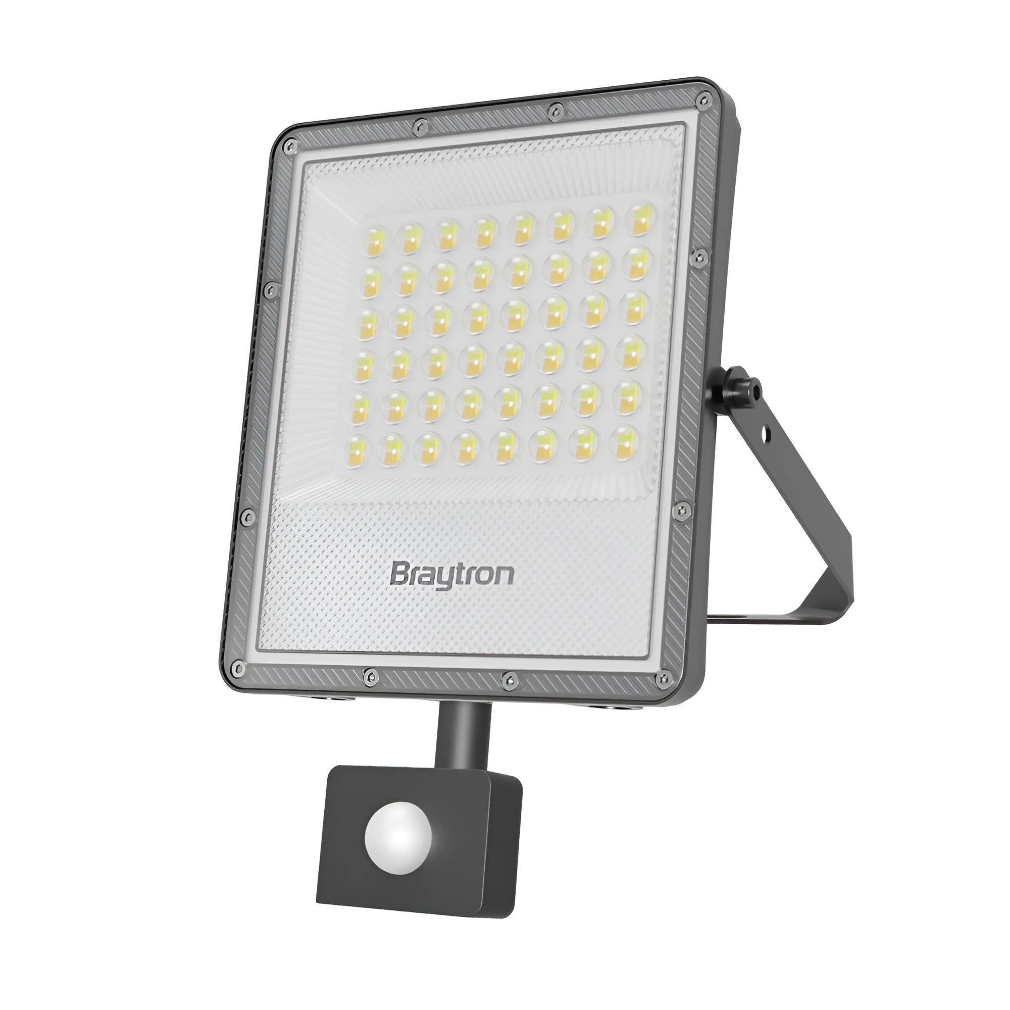 LED Flutlichtstrahler 50W 5500lm Bewegungsmelder 3CCT IP54 Garten Einfahrt Außen Braytron – Bild 1