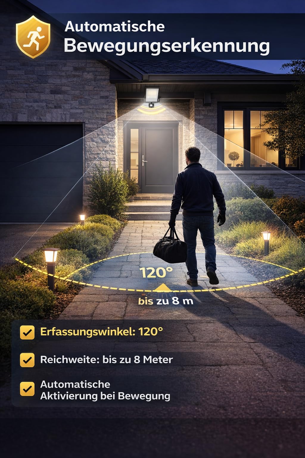 Braytron LED Flutlicht 50W IP65 Außenstrahler 3CCT 3000K-6500K 5500lm – Bild 6