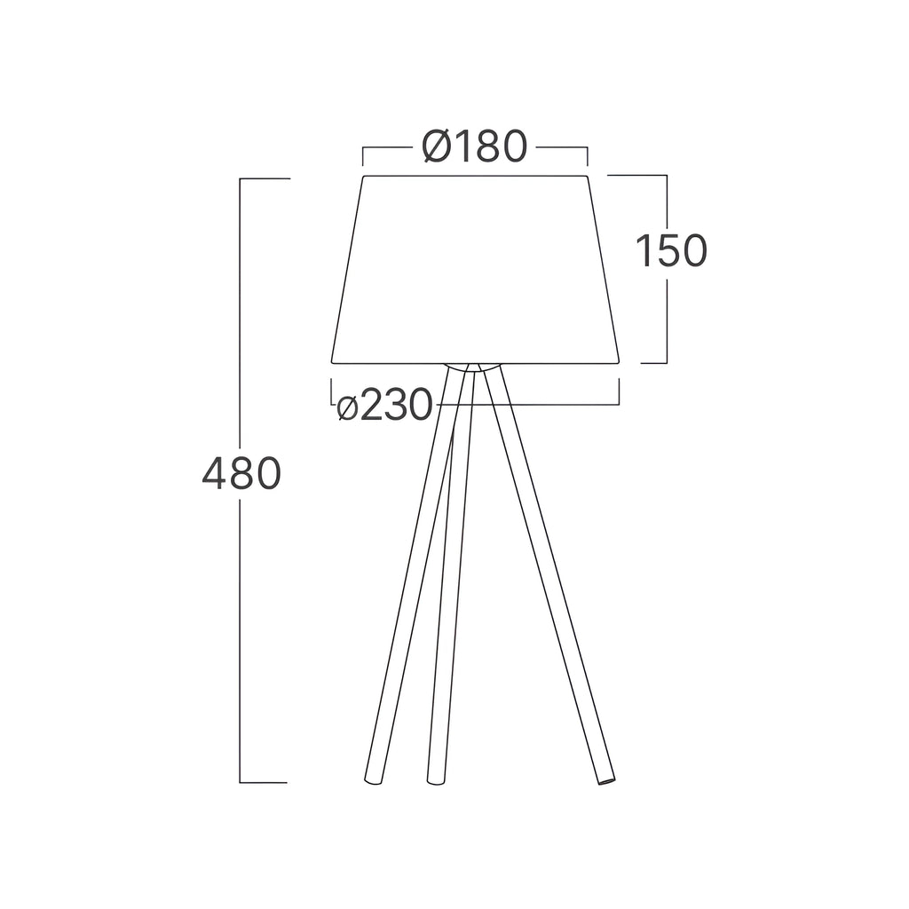 Braytron Tischleuchte – Moderne 3-Bein Lampe mit E27 Fassung – Bild 6