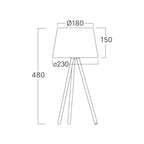 Braytron Tischleuchte – Moderne 3-Bein Lampe mit E27 Fassung – Bild 6