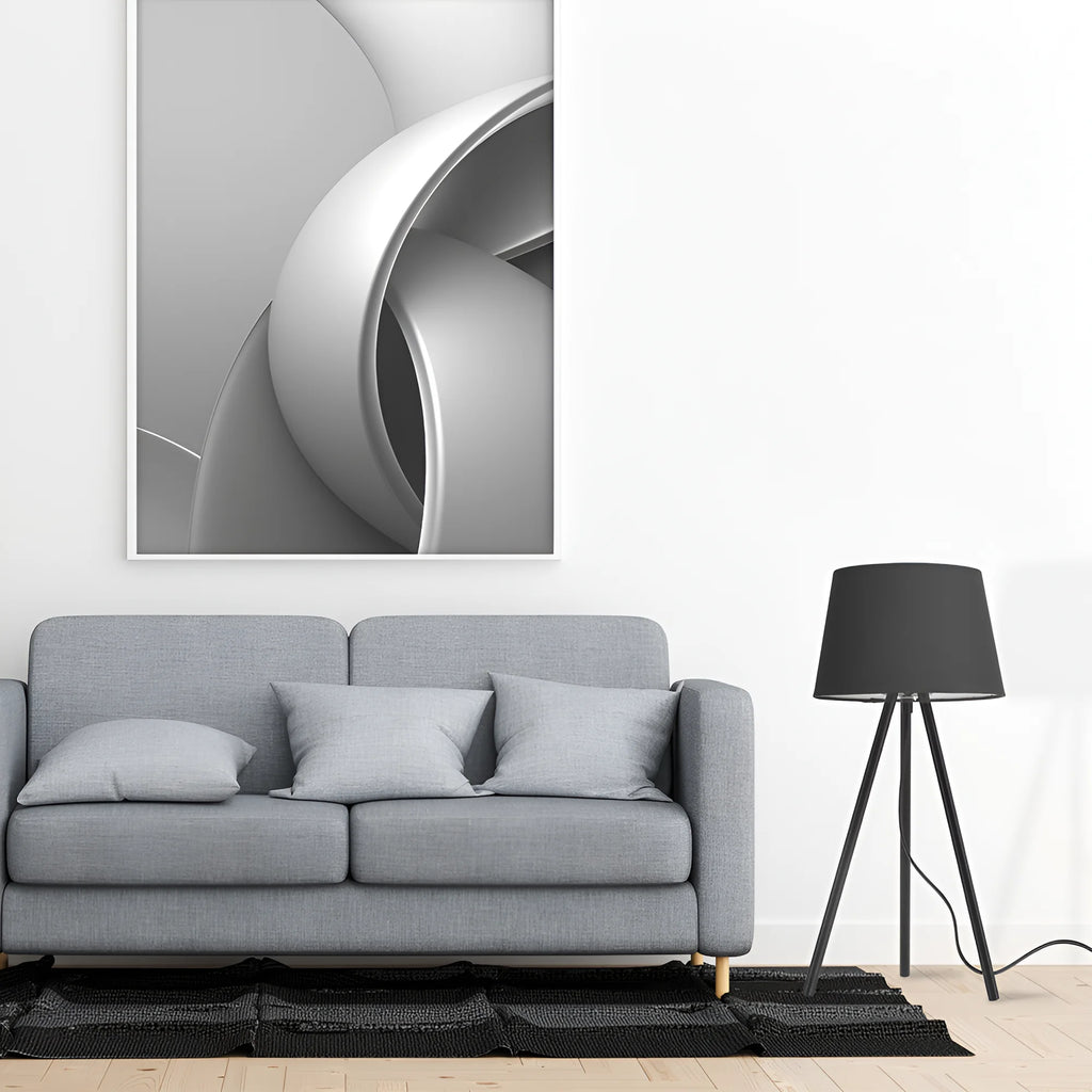 Braytron Tischleuchte – Moderne 3-Bein Lampe mit E27 Fassung schwarz – Bild 3