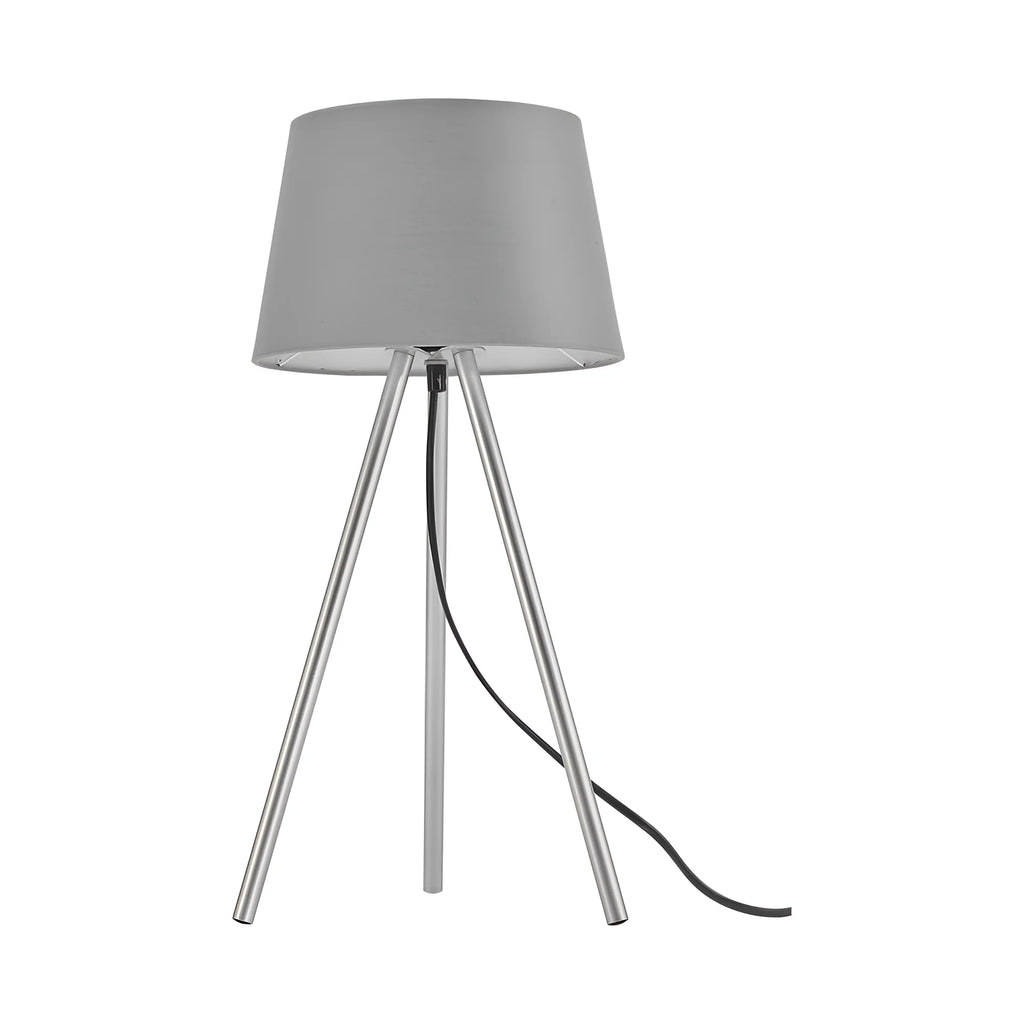 Braytron Tischleuchte – Moderne graue 3-Bein Lampe mit E27 Fassung – Bild 2