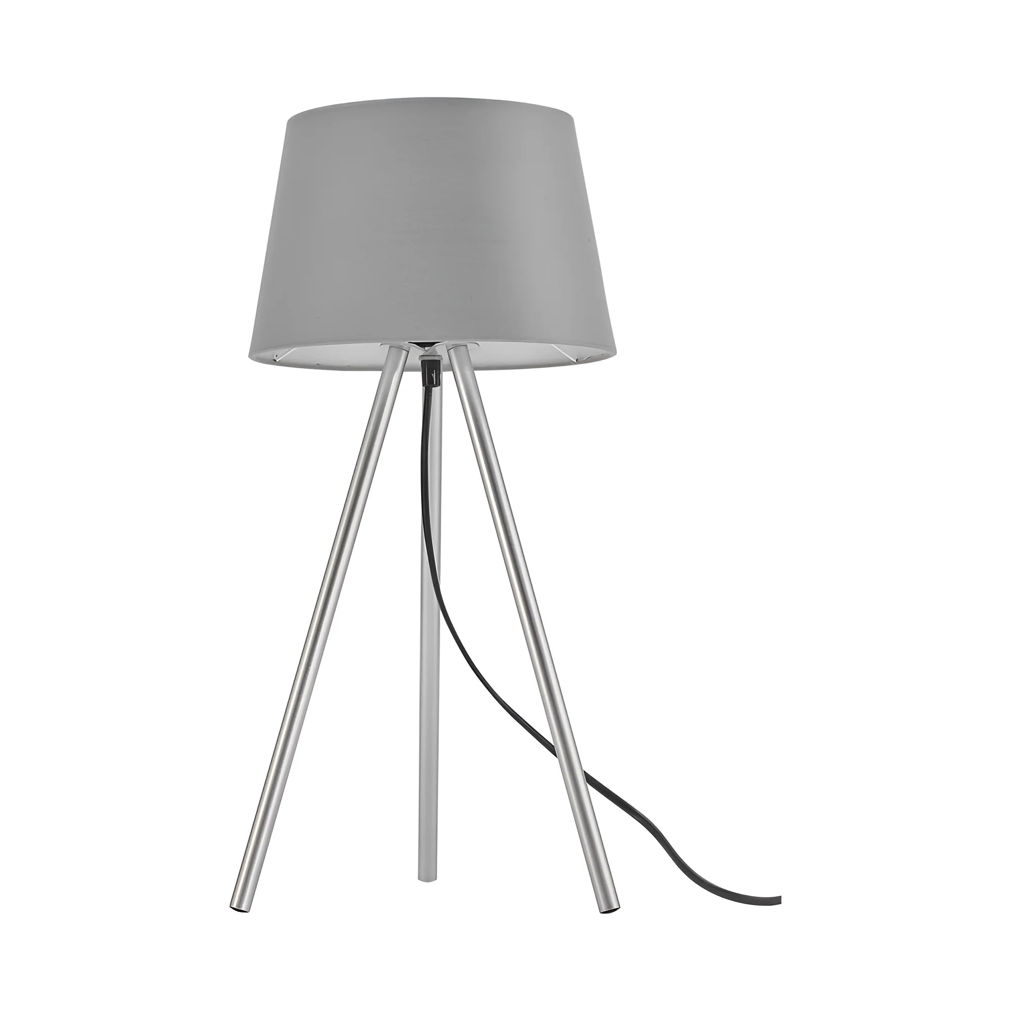 Braytron Tischleuchte – Moderne graue 3-Bein Lampe mit E27 Fassung – Bild 2