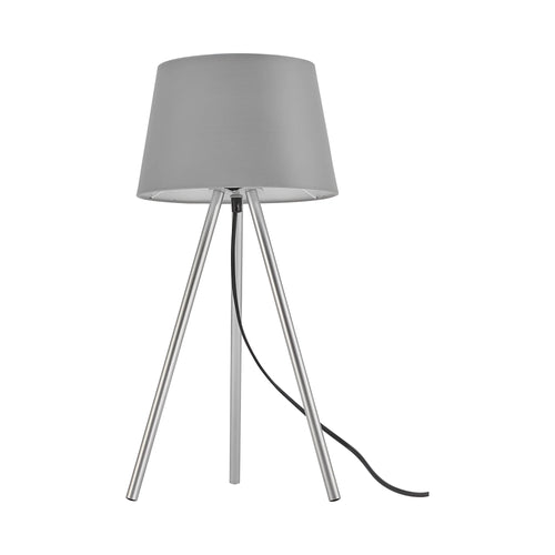 Braytron Tischleuchte – Moderne graue 3-Bein Lampe mit E27 Fassung – Bild 2