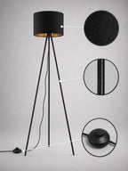 Braytron Stehleuchte Schwa– 3-Bein, 155 cm, sat. Kunststoffschirm, E27 – Bild 2