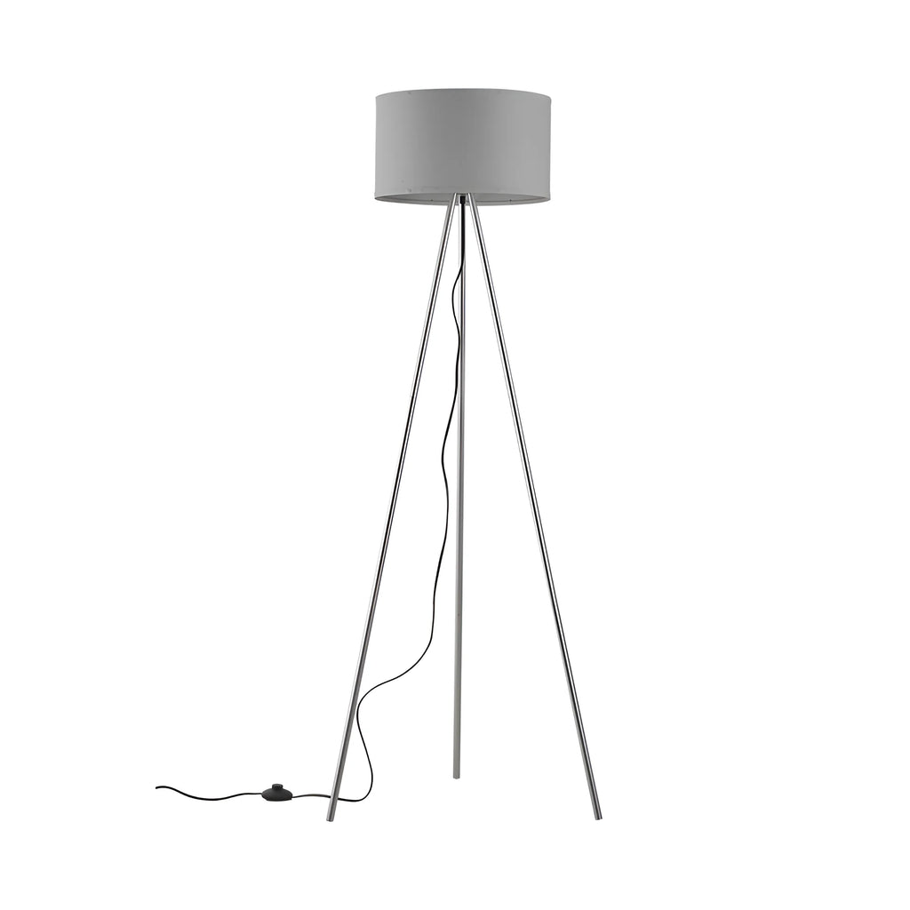 Braytron Stehleuchte Grau – 3-Bein, 155 cm, sat. Kunststoffschirm, E27 – Bild 3