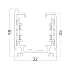 Braytron 3-Phasen Stromschiene 2m Weiß – Profi Lichtschienensystem – Bild 3