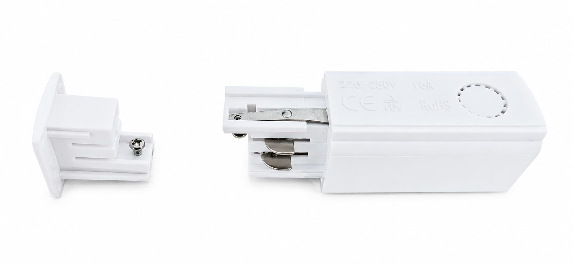 Stromeinspeisung 3-Phasen Stromschiene 230V Einspeiser Weiß