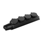 4-fach Verteilersteckdose IP44 Outdoor, Schwarz – Bild 4
