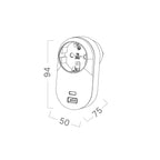 Schuko-Steckdose mit USB-C & USB-A 3,4 A, Weiß – Bild 5