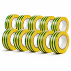 Braytron Isolierband 19x18m  Grün-Gelb – PVC Elektroband 10er Set – Bild 3