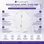 Braytron Rückstauklappe Ø100 mm (4") gegen Zugluft & Gerüche, Weiß – Bild 4